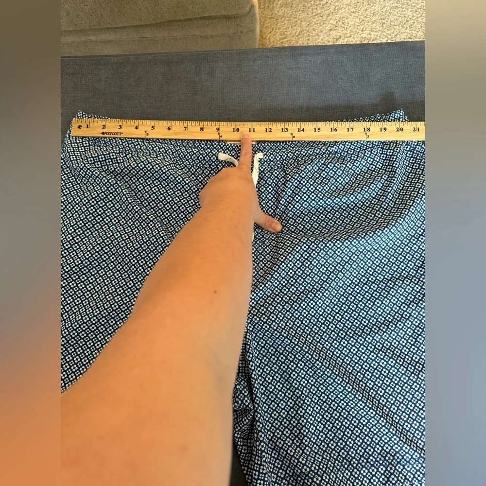 Elysian Swim Shorts Men’s SZ 2XL Blue White Design Quick Dry Mesh Lined Stretch